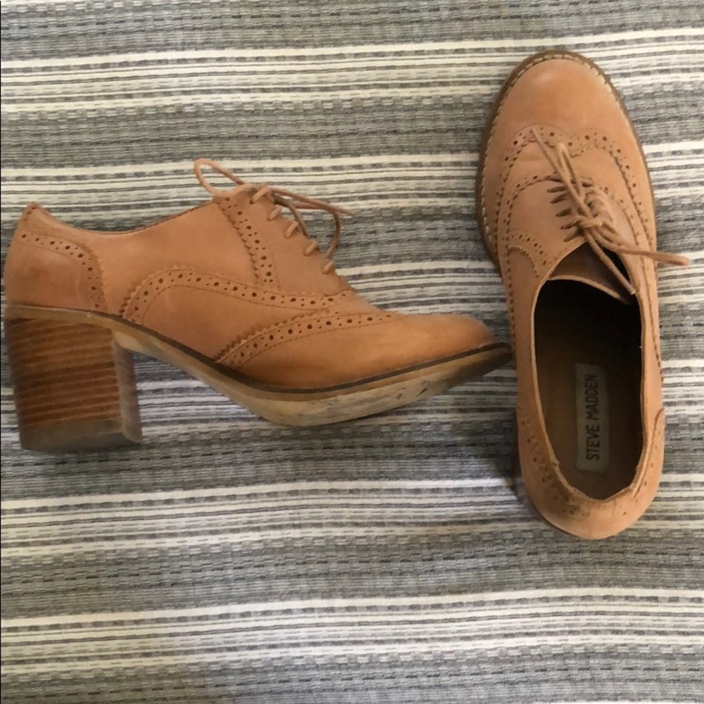 Steve Madden Tan Leather Jaavaa Platforms